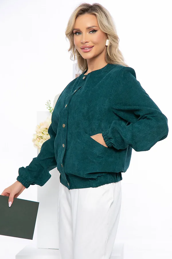 Бомбер LADY TAIGA, изумруд - фото 2