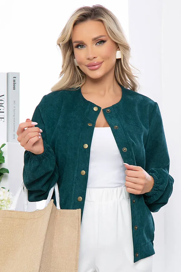 Бомбер LADY TAIGA, изумруд - фото 2