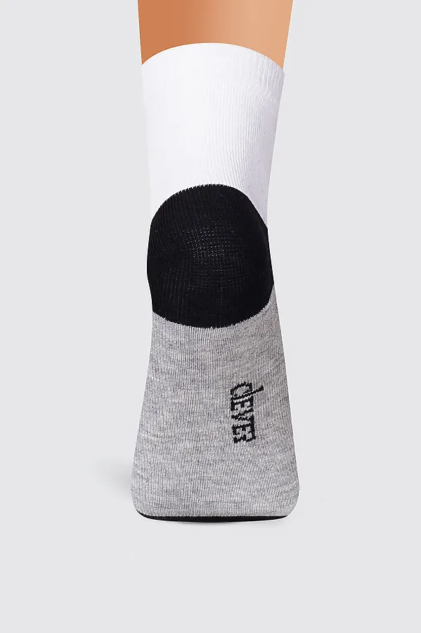Носки CLEVER, белый/меланж серый - фото 2