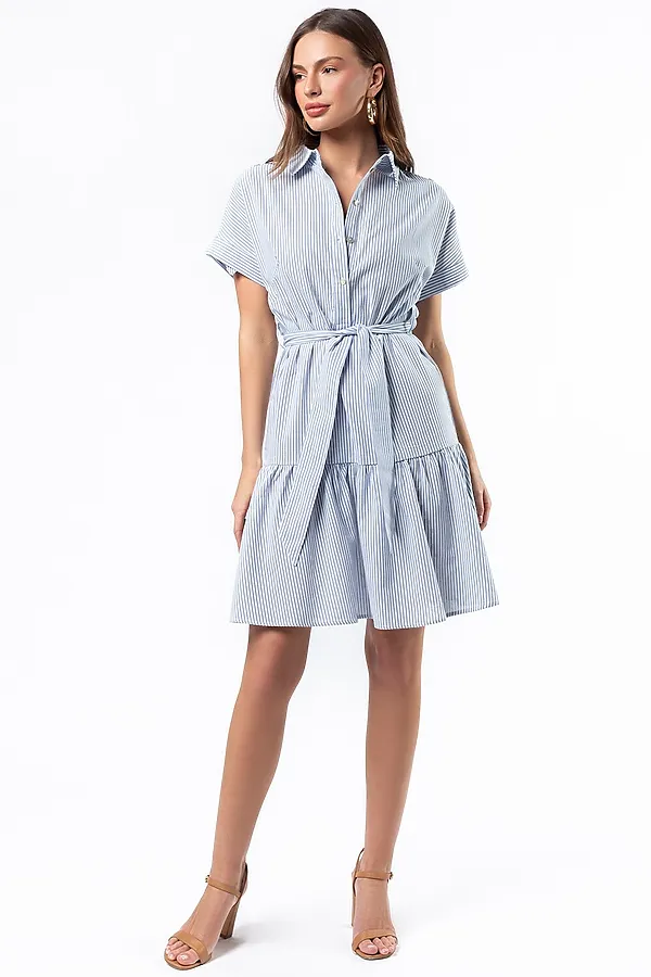 Платье VILATTE, голубой полосы - фото 2