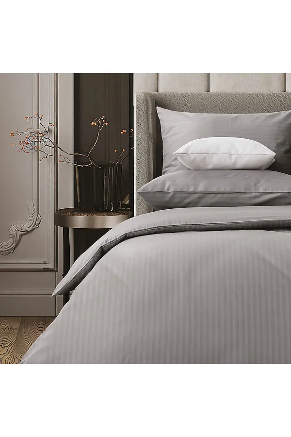 Комплект постельного белья "Verossa" Stripe Евро Gray NORDTEX, gray - фото 2