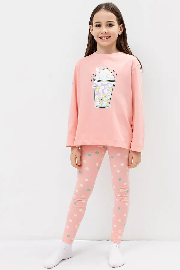 Пижама MARK FORMELLE, розовый +горошек на розовом - фото 2