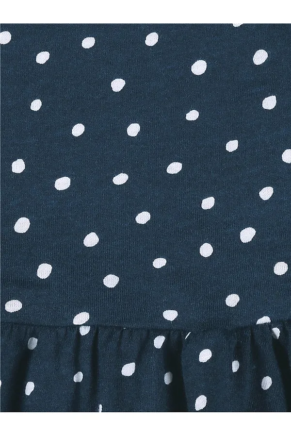 Платье АПРЕЛЬ, белые пятнышки на темно-синем - фото 2