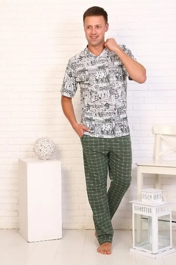 Пижама АКСИНЬЯ, зелёный - фото 2