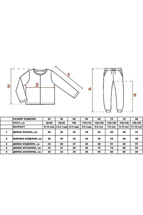 Пижама ТРИ МЕДВЕДЯ, белый - фото 2