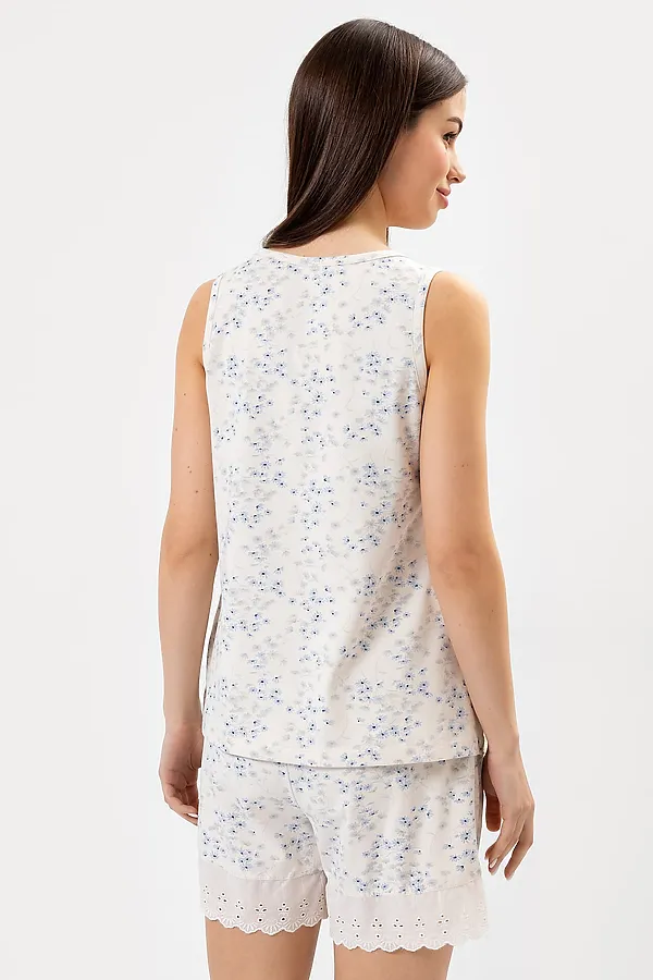 Пижама MARK FORMELLE, цветочный орнамент на молочном - фото 2