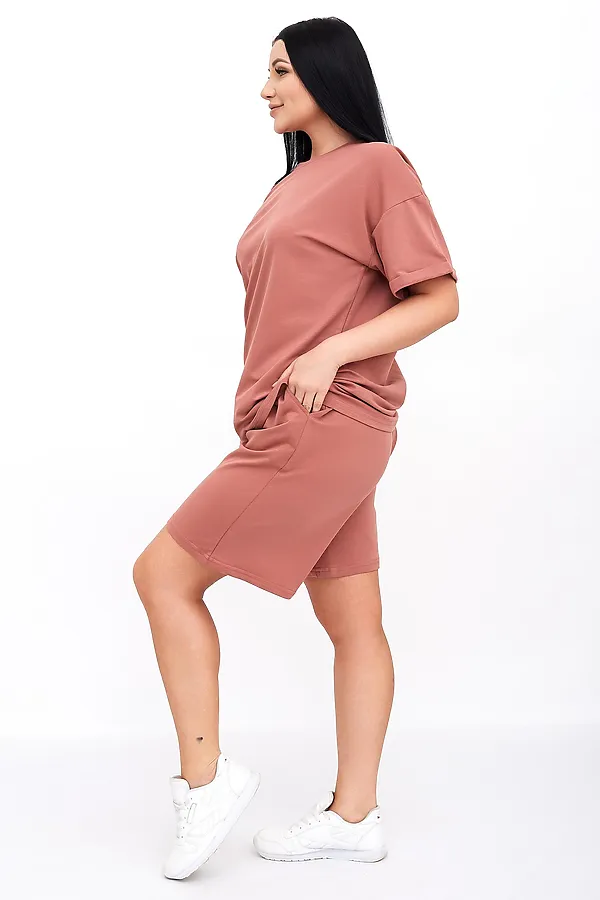 Костюм (Футболка+Шорты) LIKA DRESS, коричневый - фото 2