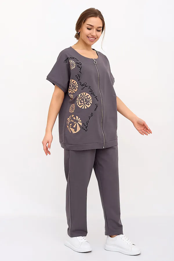 Костюм (Кофта+Брюки) LIKA DRESS, серый - фото 2