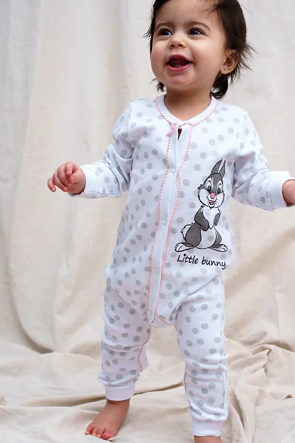 Комбинезон 2шт. PLAYTODAY, белый,светло-серый,светло-розовый - фото 2