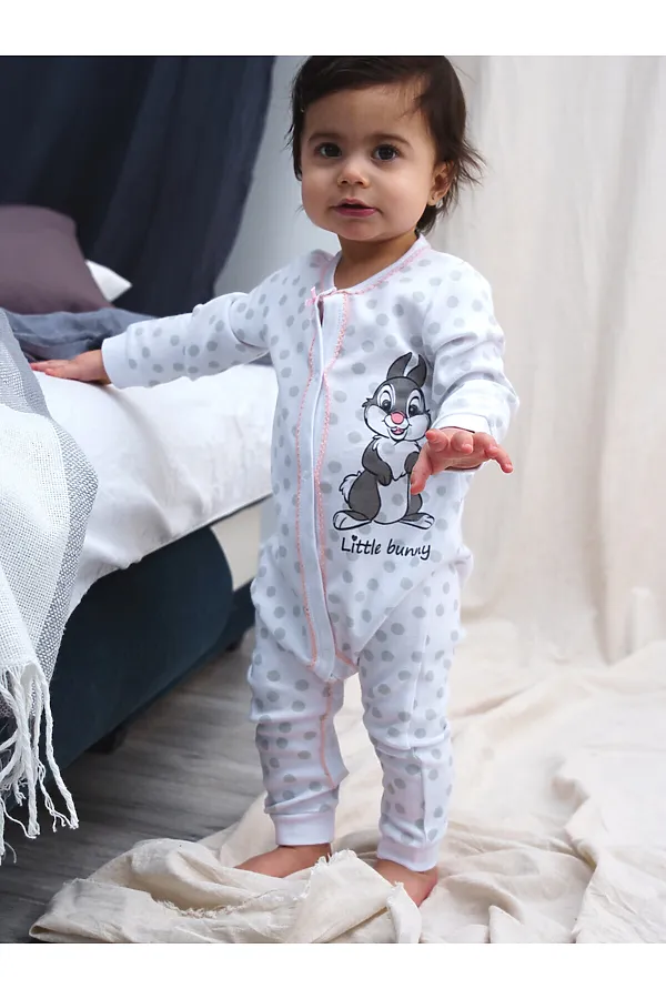 Комбинезон 2шт. PLAYTODAY, белый,светло-серый,светло-розовый - фото 2