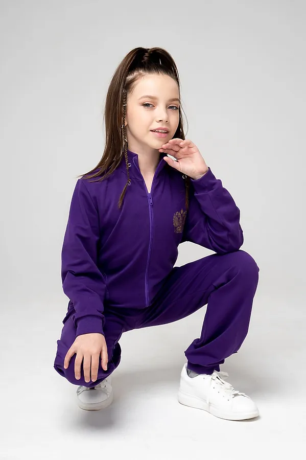 Костюм (Толстовка+Брюки) LOOKLIE, фиолетовый - фото 2