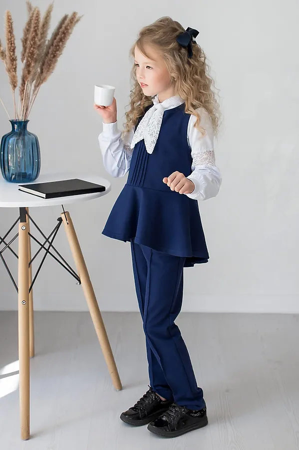 Костюм (Жилет+Брюки) LOOKLIE, индиго - фото 2