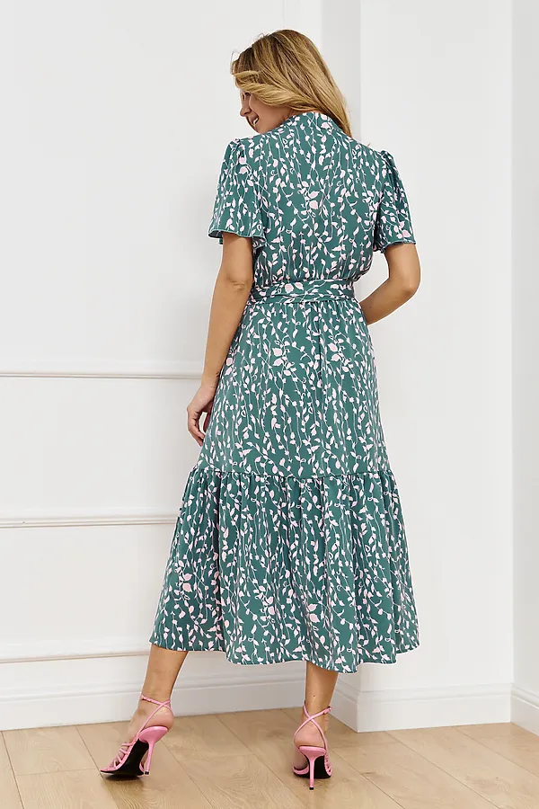 Платье KOSMOS, серо-голубой, розовый - фото 2