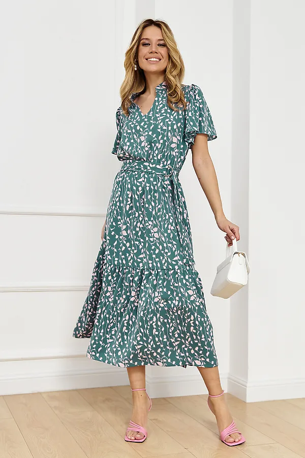 Платье KOSMOS, серо-голубой, розовый - фото 2