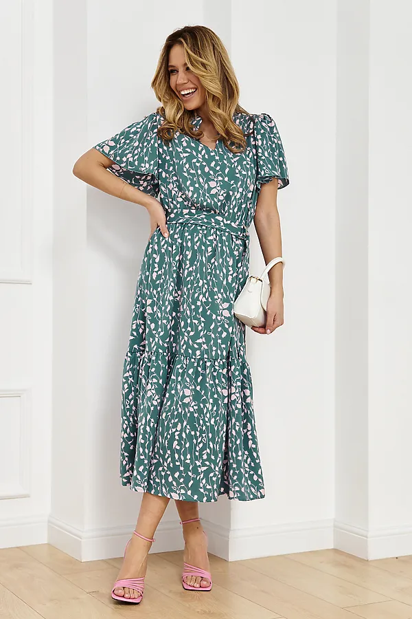 Платье KOSMOS, серо-голубой, розовый - фото 2