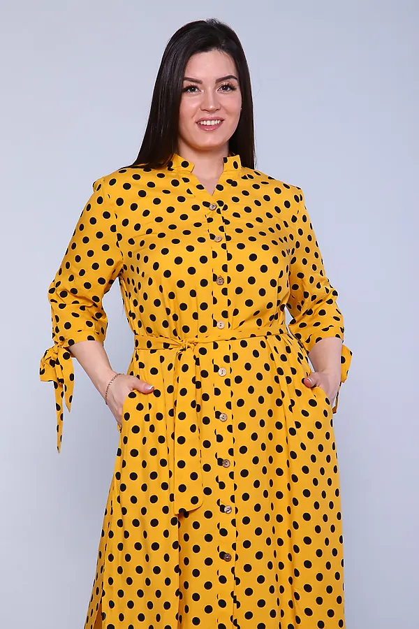 Платье 31735 НАТАЛИ, горчица - фото 2