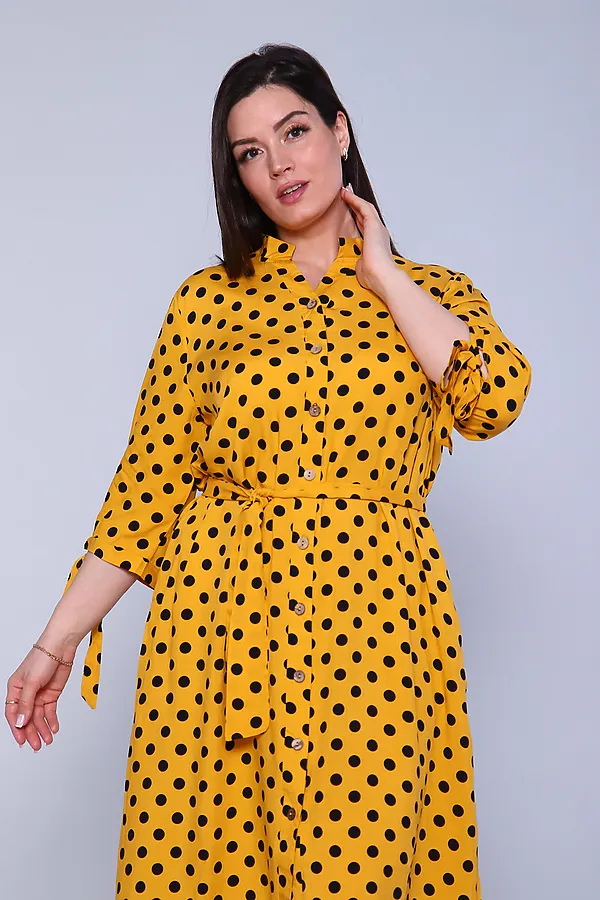 Платье 31735 НАТАЛИ, горчица - фото 2