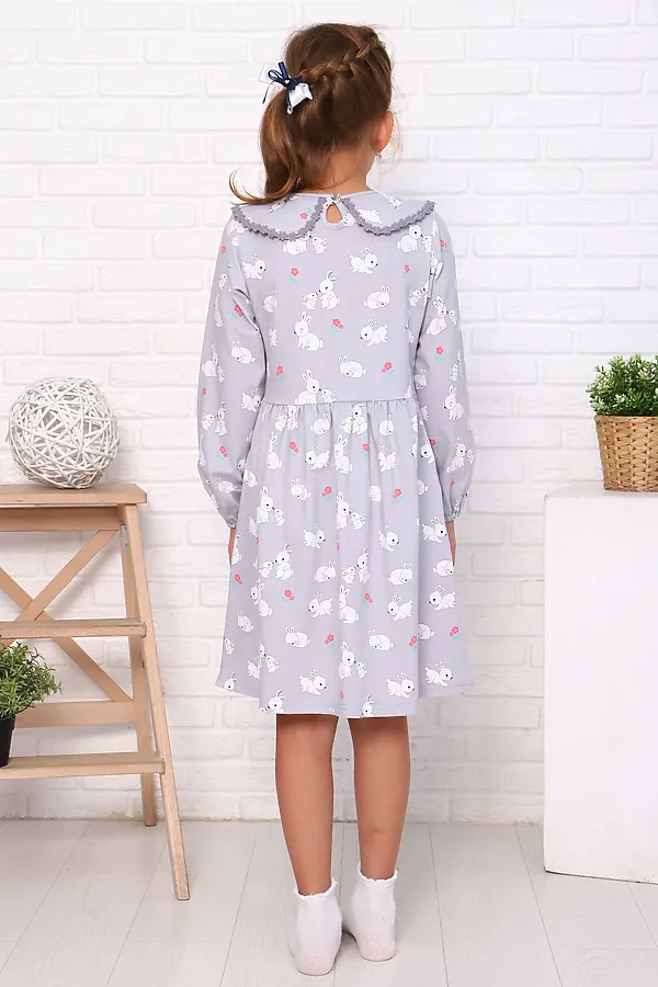 Платье Дарси длинный рукав НАТАЛИ, серый - фото 2