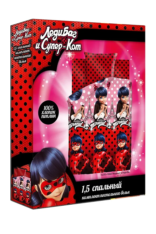 КПБ LadyBug (70х70) Леди Баг и Супер Кот поплин 1, 5 сп НАТАЛИ, в ассортименте - фото 2