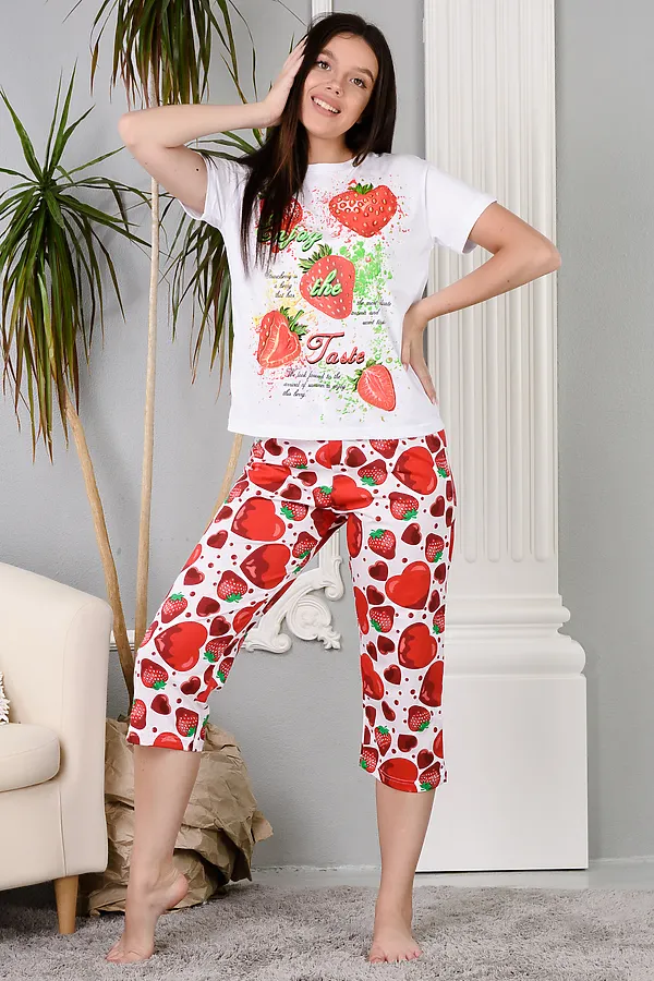 Пижама с бриджами Ванда НАТАЛИ, белый - фото 2