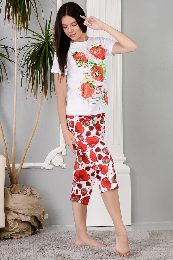 Пижама с бриджами Ванда НАТАЛИ, белый - фото 2