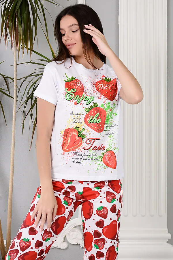 Пижама с бриджами Ванда НАТАЛИ, белый - фото 2