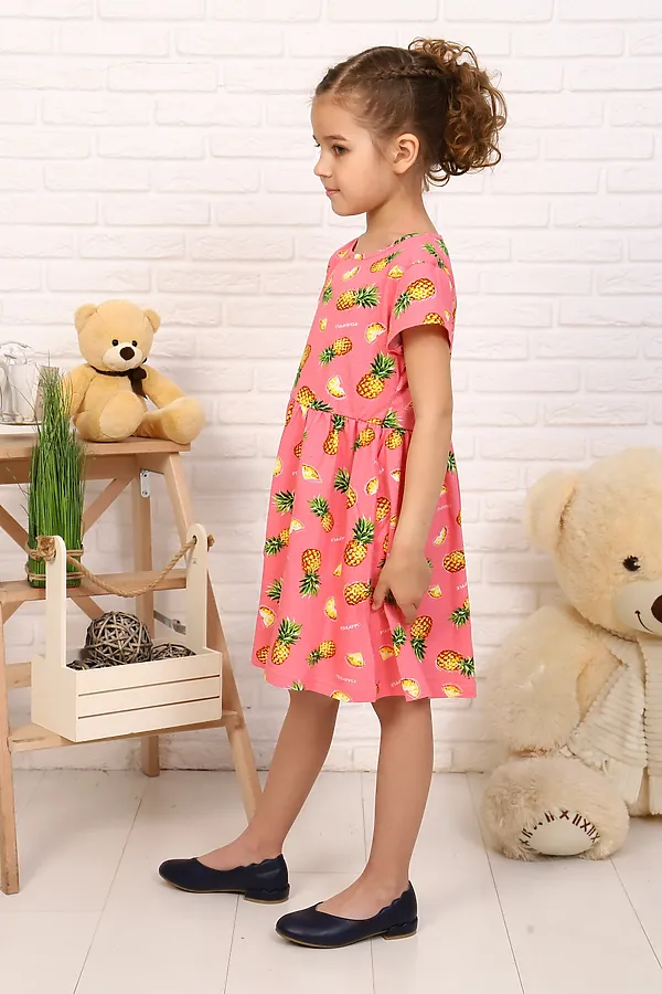 Платье Ананасы НАТАЛИ, розовый - фото 2