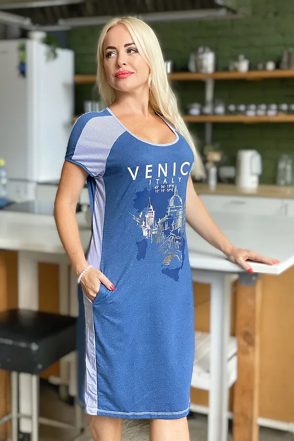 Туника 7209 НАТАЛИ, индиго - фото 2