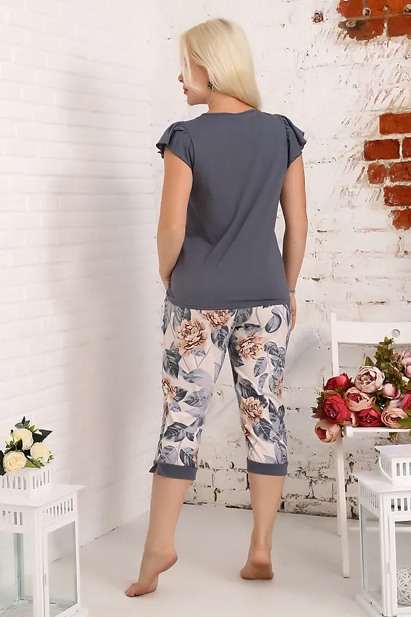 Костюм с бриджами 6154 НАТАЛИ, темно-серый - фото 2