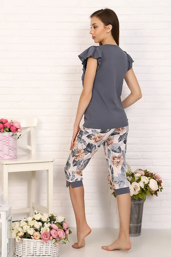 Костюм с бриджами 6154 НАТАЛИ, темно-серый - фото 2