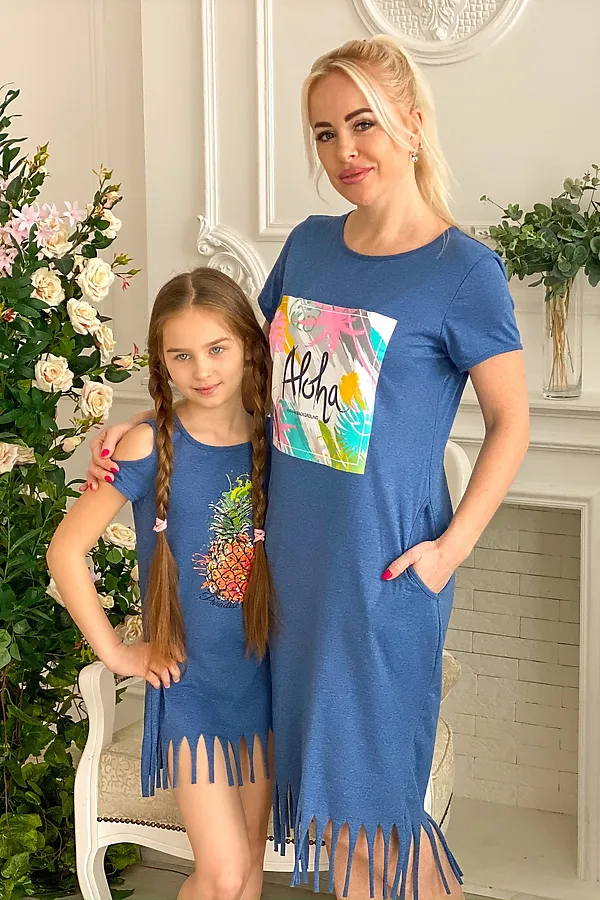 Платье 7100 НАТАЛИ, индиго - фото 2