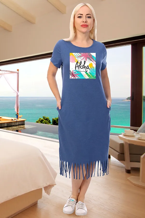 Платье 7100 НАТАЛИ, индиго - фото 2