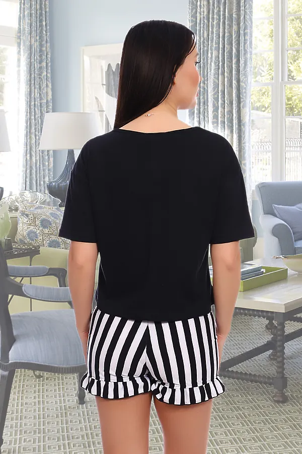 Костюм с шортами 6126 НАТАЛИ, черный - фото 2