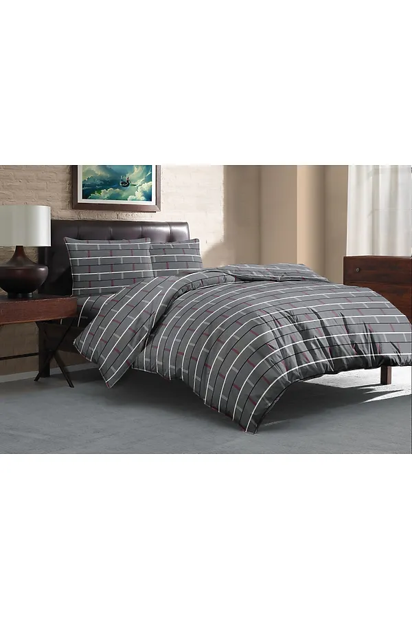 Простыня на резинке кирпич серый LET'S GO, серый - фото 2