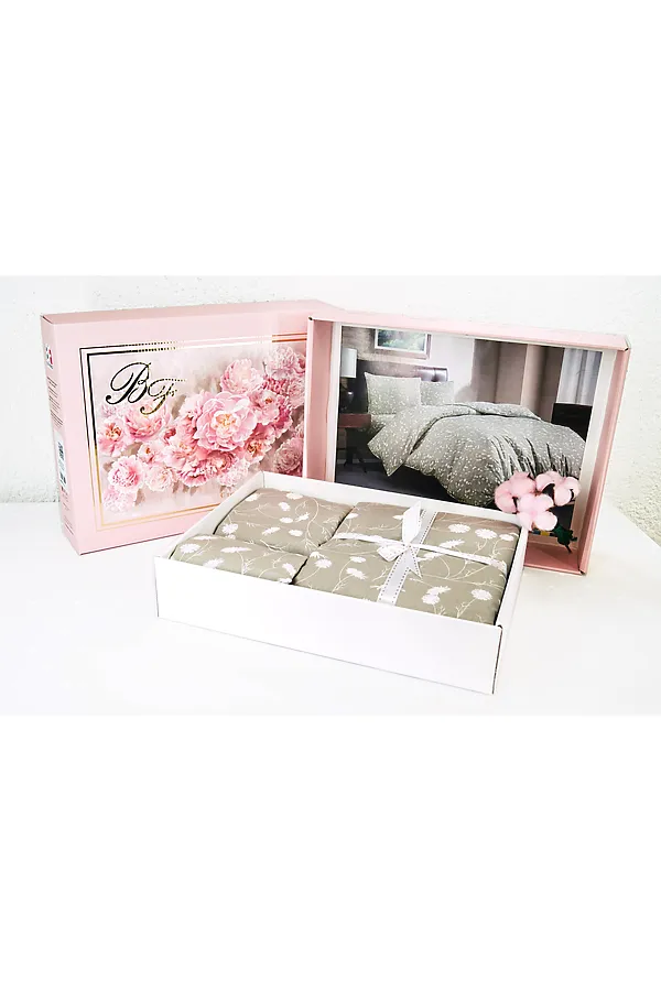 КПБ Поплин цикорий олива LET'S GO, оливковый - фото 2