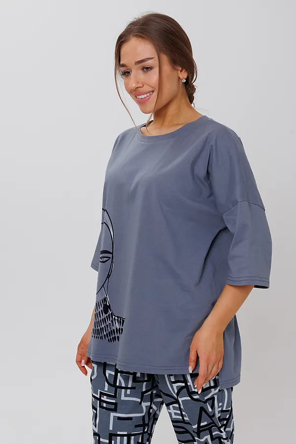 Костюм (Футболка+Брюки) MODELLINI, серый - фото 2