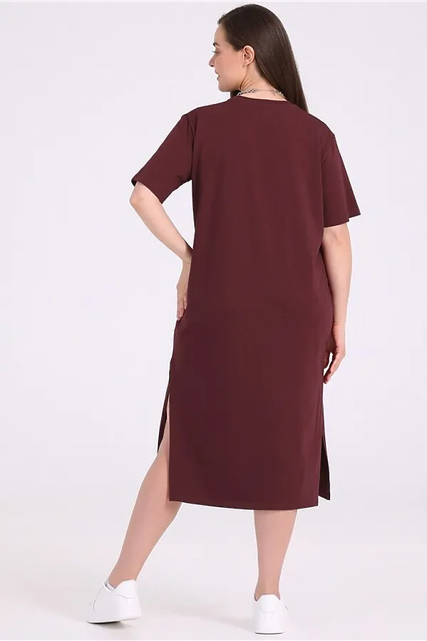 Платье АПРЕЛЬ, бордовый23 - фото 2