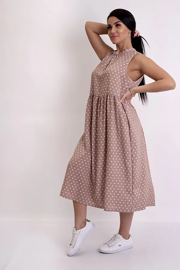 Сарафан LIKA DRESS, коричневый - фото 2
