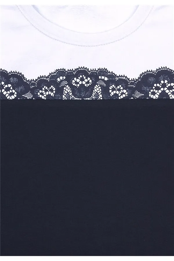 Платье АПРЕЛЬ, темно-синий77+белый - фото 2