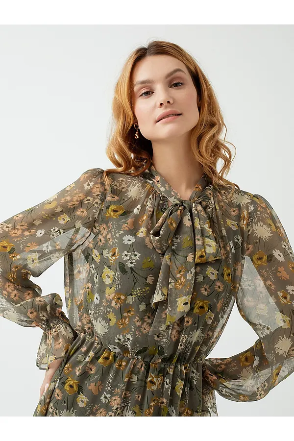 Платье POMPA, хаки - фото 2