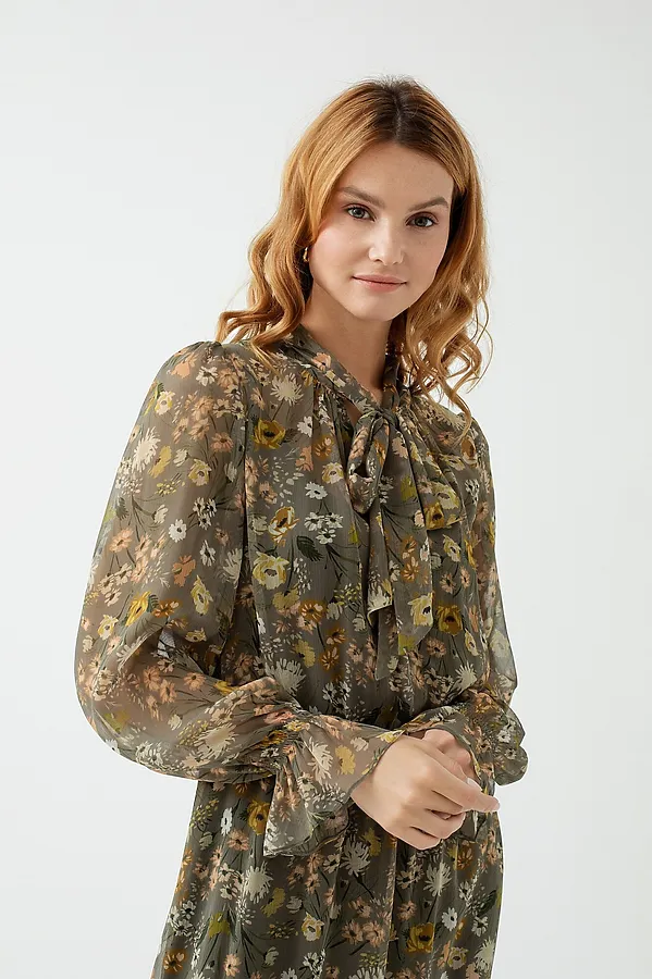 Платье POMPA, хаки - фото 2