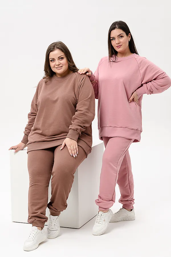 Костюм с брюками КФ-03-002 НАТАЛИ, пудра - фото 2