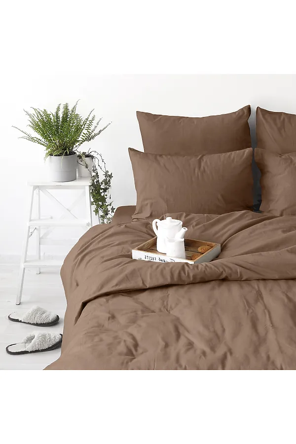 Простыня "Verossa" Сатин На Резинке 140/200 борт 30см Caramel NORDTEX, caramel - фото 2
