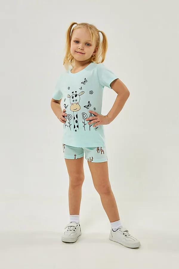 Комплект (Футболка+Шорты) ELEMENTARNO, светло-зелёный - фото 2