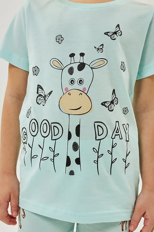 Комплект (Футболка+Шорты) ELEMENTARNO, светло-зелёный - фото 2