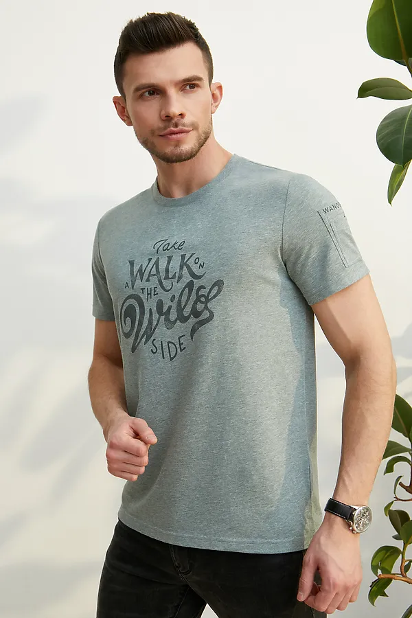 Футболка BeGood SS23MJ255 пыльно-зеленый меланж НАТАЛИ, зеленый меланж - фото 2