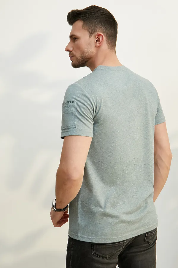Футболка BeGood SS23MJ255 пыльно-зеленый меланж НАТАЛИ, зеленый меланж - фото 2