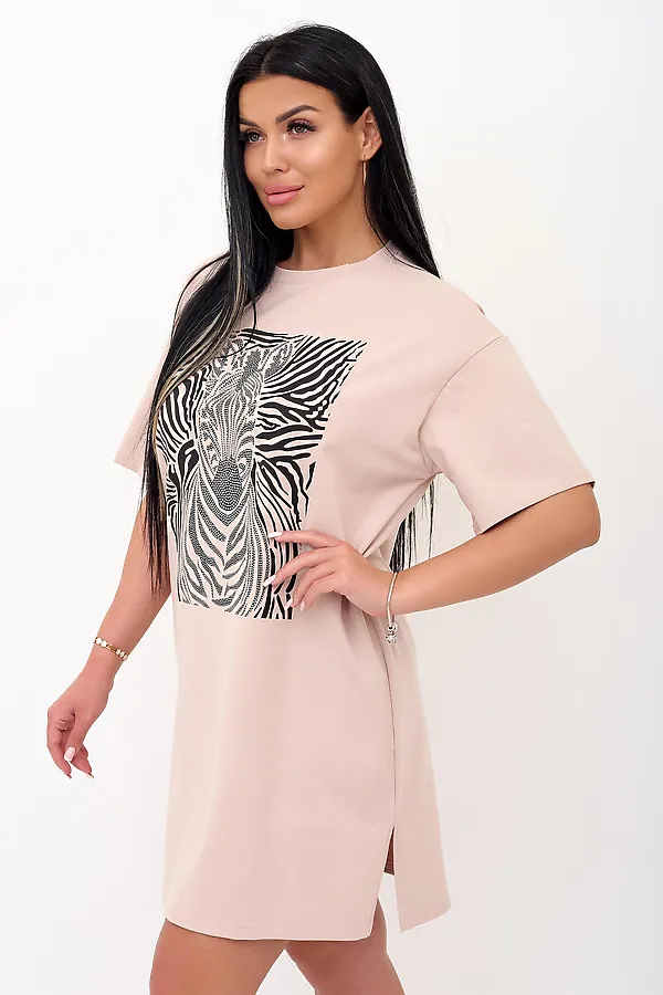 Платье женское Зебра Б LIKA DRESS, бежевый - фото 2