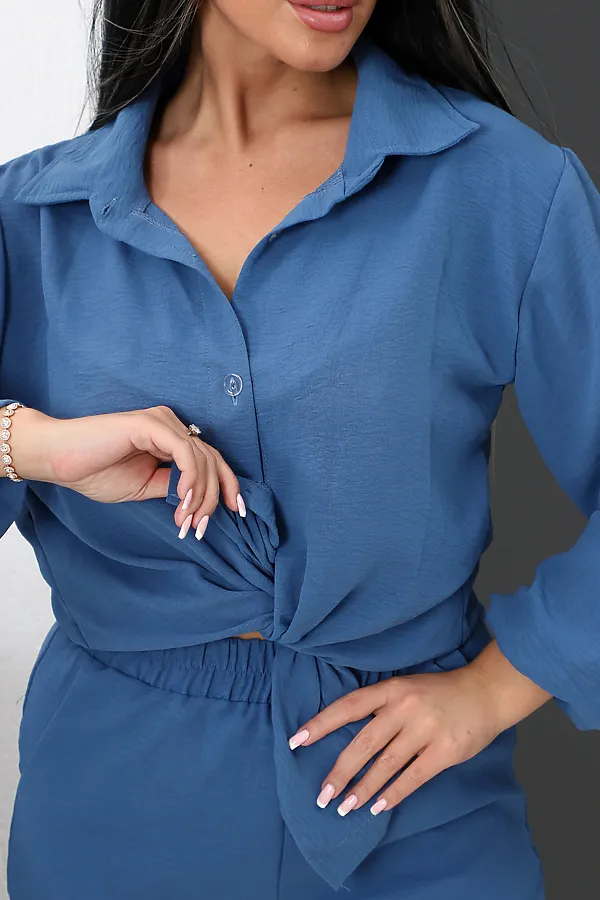 Костюм с шортами 52287 (шорты + рубашка) НАТАЛИ, индиго - фото 2