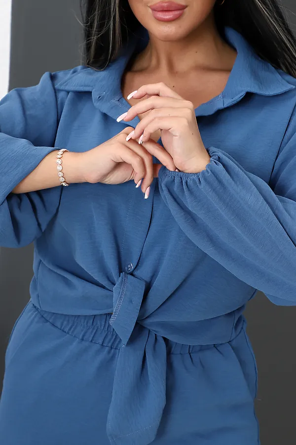 Костюм с шортами 52287 (шорты + рубашка) НАТАЛИ, индиго - фото 2